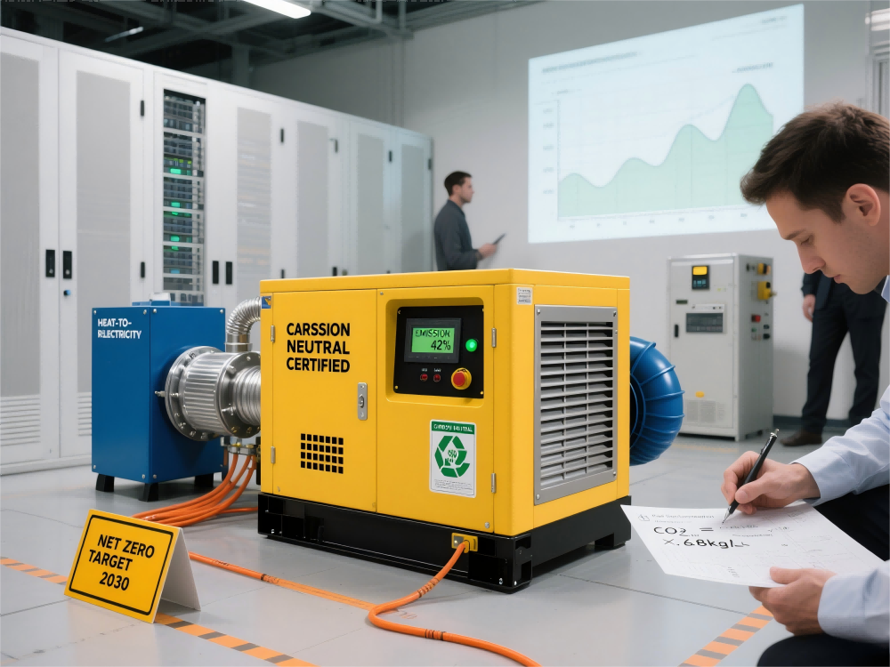 How much CO2 emissions per kWh from diesel generator?